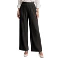 thumbnail image 1 of Pantalón Palazzo Plisado, Cintura Alta y Corte Amplio, Elegancia y Comodidad para Mujer, 1 of 5
