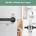thumbnail image 4 of 4-in-1 Biometric Fingerprint Smart Door Lever,Keyless Entry Door Handle with App Control&Auto Lock,Minimalist Digital Lock with Hidden Keyhole for Bedroom,Home Office or Airbnb Hosts,Black, 4 of 13
