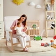 thumbnail image 6 of NOBLEMOOD Burlywood Upholstered Rocking Chair with Pillow, Side Pocket, 6 of 6