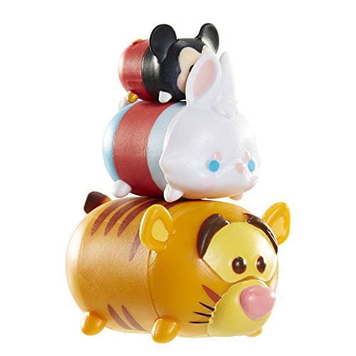 Disney Tsum Tsum Series 1 Mickey White Rabbit & Tigger Minifigure 3-Pack NEW 