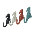 thumbnail image 6 of Zeckos Colorful Cast Iron Seahorse Decorative Wall Hooks Set of 4, 6 of 6