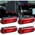 thumbnail image 1 of 4pcs LED Front Rear Side Marker Indicator Lights 12V for Truck Camper Truck RV Marker Lights (Red), 1 of 5
