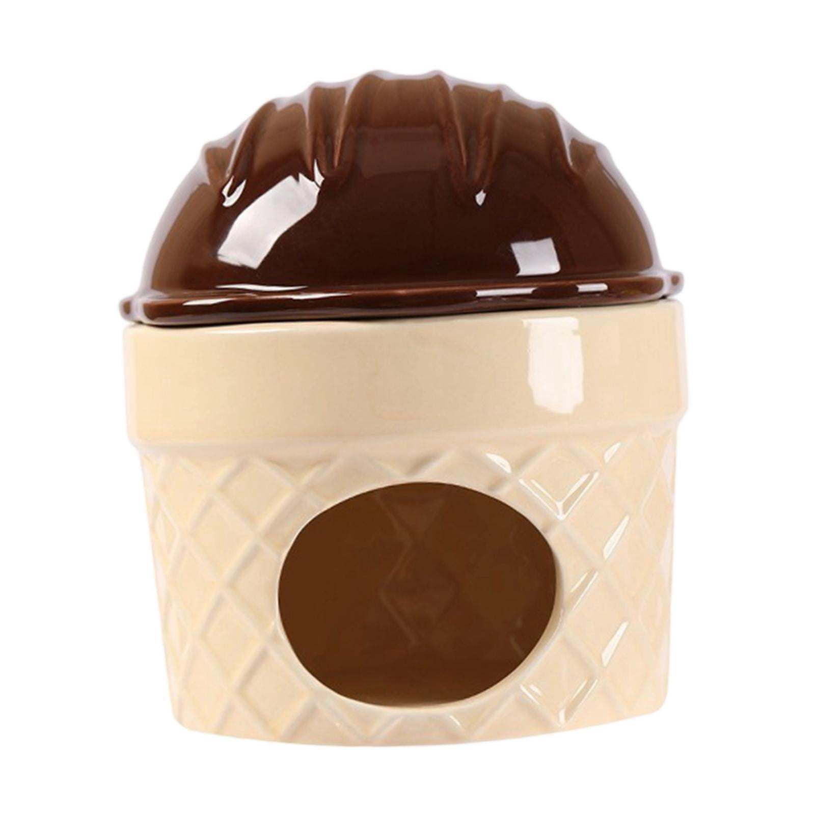 oshhni Ceramic Hamster Nest Hamster Habitats for Dwarf Hamster Ferret Small Animals Brown