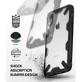 thumbnail image 2 of Ringke Fusion-X Case Compatible with iPhone XR, Transparent Hard Back Shockproof Advanced Bumper Cover - Black, 2 of 3