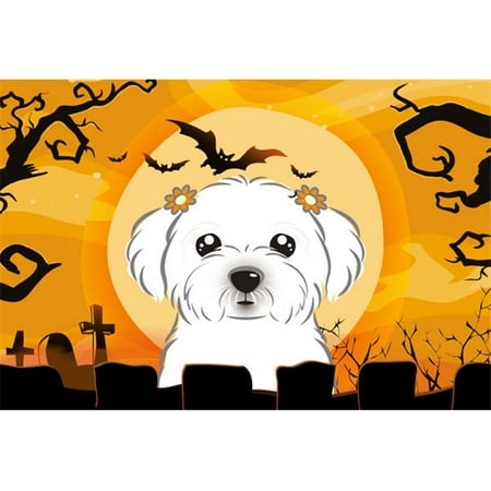 

Carolines Treasures BB1766PLMT Halloween Maltese Fabric Placemat