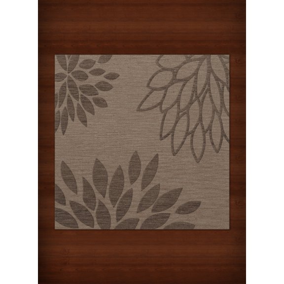 Dalyn Dover Area Rug DV17 Dv17 Stone Floral Leaves 6' x 6' Square