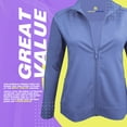 thumbnail image 3 of M&M SCRUBS Women's Ultra Soft Front Zip Warm-Up Scrub Jacket 5200 (Ceil Blue, X-Large), 3 of 6
