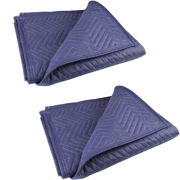 PONGHEI 2 mantas para mudanzas de 40 x 72 pulgadas, mantas de embalaje resistentes para mudanzas, envíos, envolturas gruesas de muebles para suministros de mudanza, mantas de envío acolchadas profesio