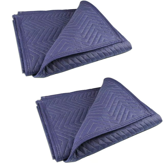 PONGHEI 2 mantas para mudanzas de 40 x 72 pulgadas, mantas de embalaje resistentes para mudanzas, envíos, envolturas gruesas de muebles para suministros de mudanza, mantas de envío acolchadas profesio
