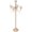 Gold, variant on 5 Arms Wedding Candle Holder, 24 Inch Hight | Nickel Plated ,   Dangles, Globes, for Wedding Centerpiece Decorations