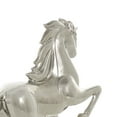 thumbnail image 6 of 12" x 12" Silver Ceramic Prancing Horse Sculpture, by DecMode, 6 of 10