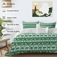 thumbnail image 3 of Christmas Bedding Duvet Cover Set Full Size 4 Pieces Green Simple Elk Snowflake Winter Cartoon Texture Bedding Set with Zipper Closure, 1 Comforter Cover 86x86 Inches 1 Flat Sheet & 2 Pillow Cases, 3 of 7
