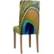 thumbnail image 2 of ABPHQTO Plumas de pavo real colorido naturaleza estiramiento silla cubierta protectora asiento funda para comedor Hotel boda fiesta conjunto de 1, 2 of 4