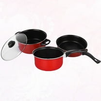 TEHAUX 3-Piece Red Cast Iron and Plastic Kitchen Cooking Tool Set and Easy to Use