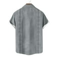 thumbnail image 5 of Fnooota Mens Short Sleeve Shirts, Vacation Colored Summer Fashion Button Down Shirts Gray Size L, 5 of 5