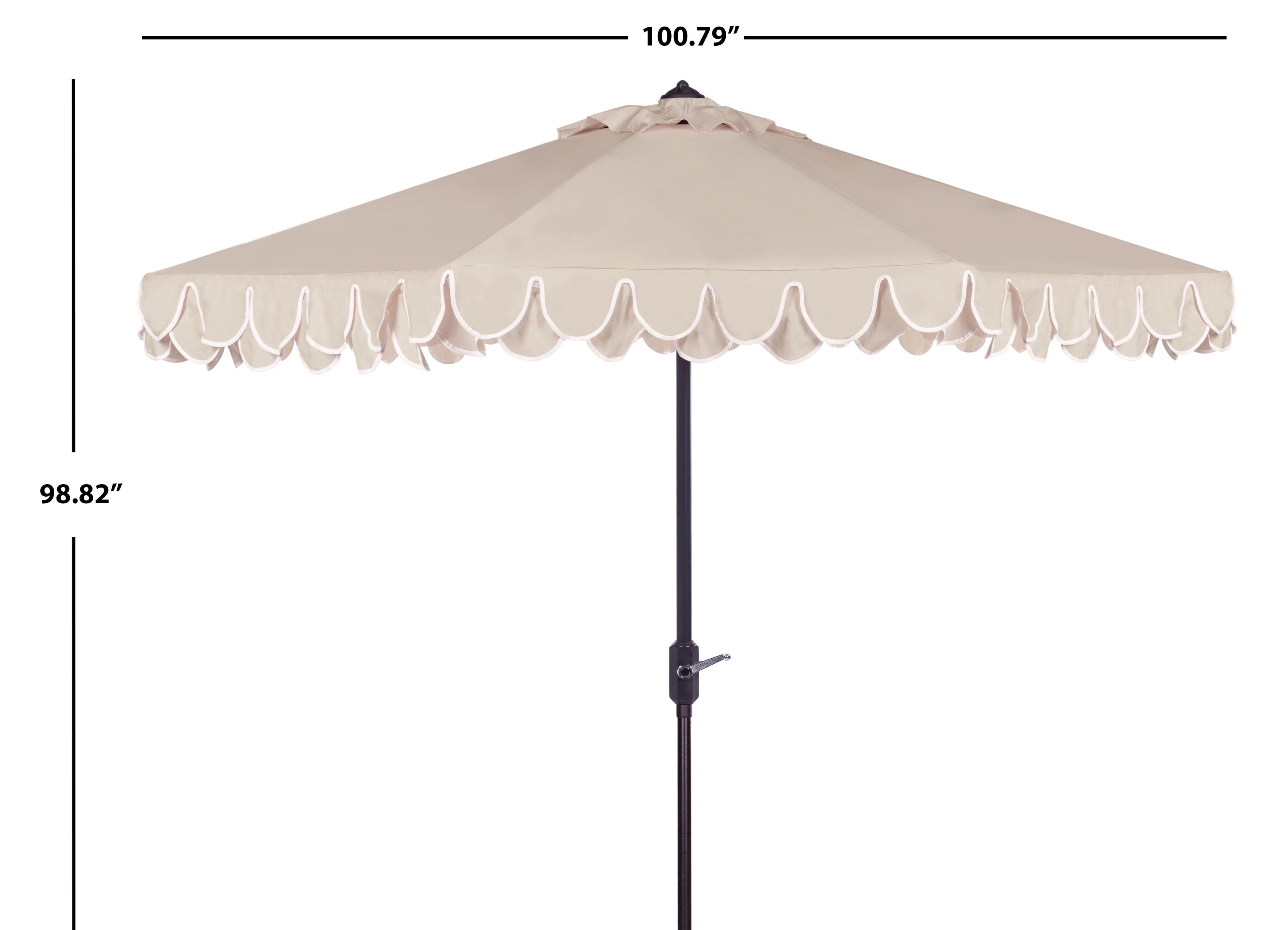 Safavieh Elegant 9 Market Auto Tilt Patio Umbrella Navy White Walmart Com Walmart Com