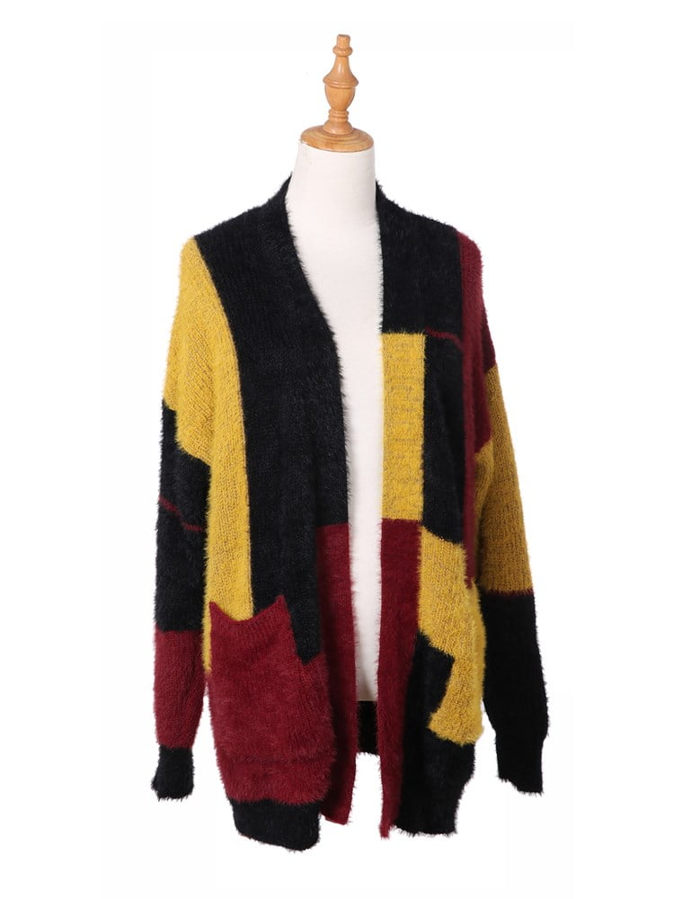 Soft Silky Faux Mohair Cardigan Color 