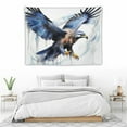 thumbnail image 3 of GOSMITH  Eagle Tapestry Birds Animals Wildlife Falcon Hawk Feather Black Color Tapestry Wall Hanging Polyester Home Decoration for Bedroom Living Room Dorm 40x30 Inch, 3 of 7