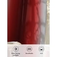 thumbnail image 6 of Sheer Curtains 54 Inch Length, Dark Red Grey Black Ombre Semi Sheer Curtains Light Filtering Window Treatment, Farmhouse Gradient Minimalist Privacy Voile Drapes for Living Room Bedroom 52x54 Inch, 6 of 7