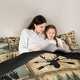 thumbnail image 5 of Castle Fairy Kids Safari Bear Full Size Comforter Sets,Vintage Jungle Cabin Bedding Sets, 5 of 8