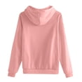 thumbnail image 4 of BDPORKAS Women's Hoodies and Sweatshirts Zip up Zipper Jacket Sweatshirt for Women Casual Long Sleeve Plain Pullover Tops Light pink, 4 of 5