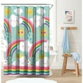 thumbnail image 2 of Dream Factory Rainbow Flare Shower Curtain Teal, 100% Polyester, 72" W x 72" L, 1 Piece, 2 of 4