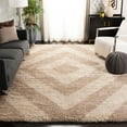 thumbnail image 2 of Safavieh  Portofino Shag Emelina Modern 2-inch Thick Rug Ivory/Beige 5'1" x 7'6" 5' x 8',8' Runner Indoor Living Room,Bedroom,Dining Room Beige, 2 of 5
