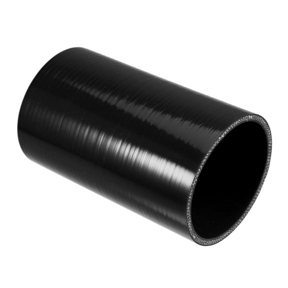 Unique Bargains 3.25" ID 6" Length 4-Ply Reinforced High Temp Straight Coupler Silicone Reducer Hose Black for Car