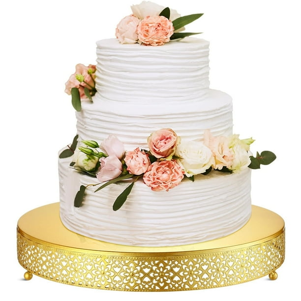Soporte redondo de metal para tartas de 16 pulgadas, soporte de postre, soporte para tartas de boda, soporte para galletas, bandeja para servir tartas y frutas para mesa, boda, cumpleaños,