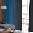 thumbnail image 4 of Blue Black Ombre Semi Sheer Curtains 96 Inch Length 2 Panels Set, Gradient Contemporary Abstract Art Sheer Kitchen Curtain Privacy Voile Window Curtain for Living Room Bedroom Rod Pocket Drapes, 4 of 7