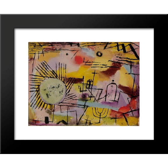 Rising Sun 20x24 Framed Art Print by Paul Klee