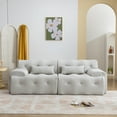 thumbnail image 2 of Tookss Oversized 2 Seater Upholstered Sofa, Pure Foam Comfy Loveseat Couch, Modern Lounge Sofa for Living Room, Apartment No Assembly Required, 2 of 9