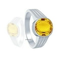 thumbnail image 2 of Certified Natural Oval Shape Yellow Sapphire 925 Sterling Silver Handamde Ring Men's And Woman Birthstone Gift, 2 of 3