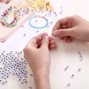Naler 1200 Pcs Alphabet Letter Beads, 6mm Round A~Z Assorted plastic Spacer Beads for Adult Kids Jewelry Making,DIY Arts Crafts,Unisex