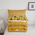 thumbnail image 4 of Yellow Rose Comforter Set Diamond Crystal Fluid Art Bedding Sets Full,Abstract Ombre Down Comforter Romantic Garden Flowers Duvet Insert,Boho Floral Bohemian Decor, 4 of 7