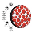 thumbnail image 4 of Salouo Hand Drawn Tomatoes Print Spare Tire Cover 14-17 inch Spare Tire Protector Universal Tough Tire Wheel Cover for Trailer SUV and Truck-15 inch, 4 of 6