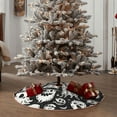 thumbnail image 4 of Rateoe Black White Spooky Ghosts Pattern Christmas Tree Skirt with Ties, Christmas Tree Decorations, Farmhouse Christmas Decor Xmas Holiday Decorations-30", 4 of 6