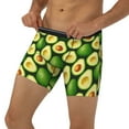 thumbnail image 3 of Picia Avocado Pattern Men's Athletic Long Leg Briefs , Performance Stretch Underwear，Moisture-Wicking, 3 of 7