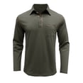 thumbnail image 2 of Camisa de manga larga a cuadros con botones para hombre: mezcla de algodón informal, bolsillo en el pecho, corte clásico para el trabajo diario y el ocio, 2 of 7