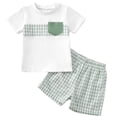 thumbnail image 4 of Kids Clothes Boys Toddler Baby Summer Set Child Spring Cotton Patchwork Prints Short-sleeved Basketball 6M 12M 18M 24M 3T 4T Boy Sweat Outfit Shirts & Shorts Sets 2PCS, 4 of 4