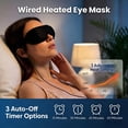 thumbnail image 2 of Dry Eye Mask with Heat, Heated Eye Mask for Tired Eyes and Warm Compress Comfort, USB Powered Sleep Mask with Soft Plush Fabric, 3 Heat Levels and 4 Timers for Daily Eye Care, 2 of 7