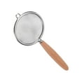 thumbnail image 2 of wolftale Double Mesh Extra Fine Stainless Strainers Kitchen Round Small Filter Mesh Spoon Colander with Wooden Handle 7cm 8cm No.01 small, 2 of 6