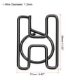 thumbnail image 2 of Unique Bargains Paper Clip Coated Letter H Shape Alphabet Clips Bookmarks, Black, 100 Pack, 2 of 6