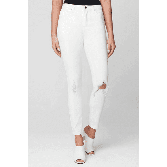 Blank NYC The Great Jones JEANS Taille Haute en Blanc Taille 29
