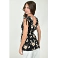 thumbnail image 3 of Blusa con lazo en los hombros Roman Fashion /Juvenil 6829 (Negro Flor) negro G, 3 of 5