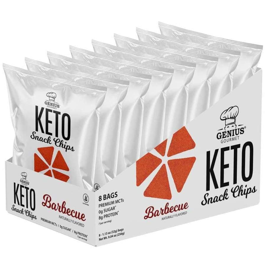 Genius Gourmet Keto Snack & Protein Chips Barbecue (8Pack)