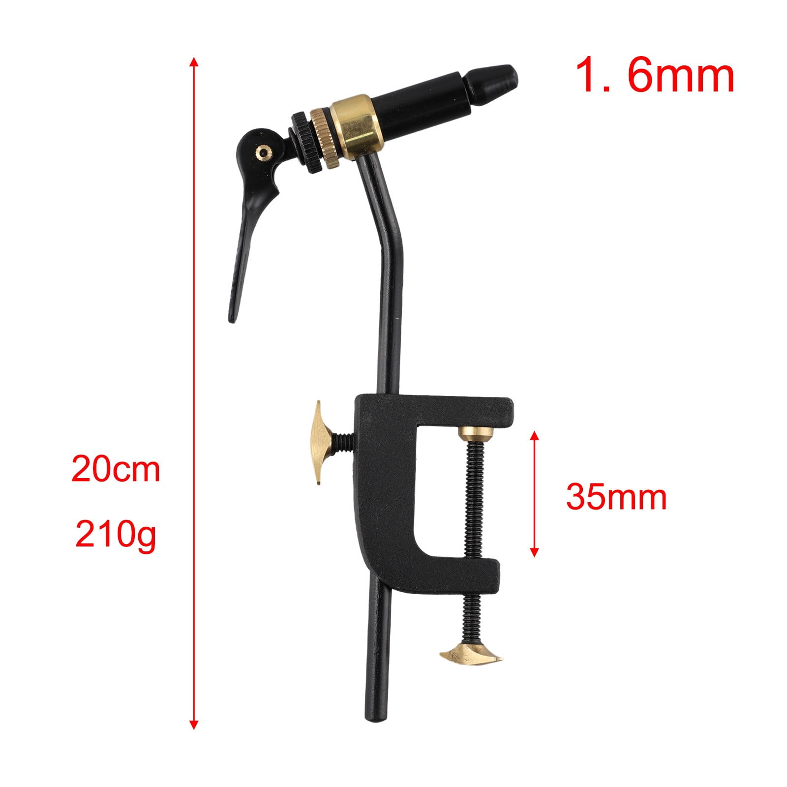 RANMEI Fly Tying Vise Tool Safety Holding Fishing Hook C-Clamp Tying Vise With Steel Hardened Jaw Fly Fishing Tackle Kit Accessories