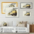 thumbnail image 4 of Designart Décoration Murale Surdimensionnée de Train de Transport, art Mural de Train, Rythme Symphonique des Rails, art Mural Moderne Jaune sur Toile, 32x16 Pouces, 4 of 5