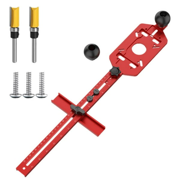 3 in 1 Router Milling Bracket Invisible Fasteners Slotting Bracket Milling Slotted Router for Carpentry Tool Base Trimming Machine Milling Aluminium Drilling Guide 3 jig Base, Template Templat