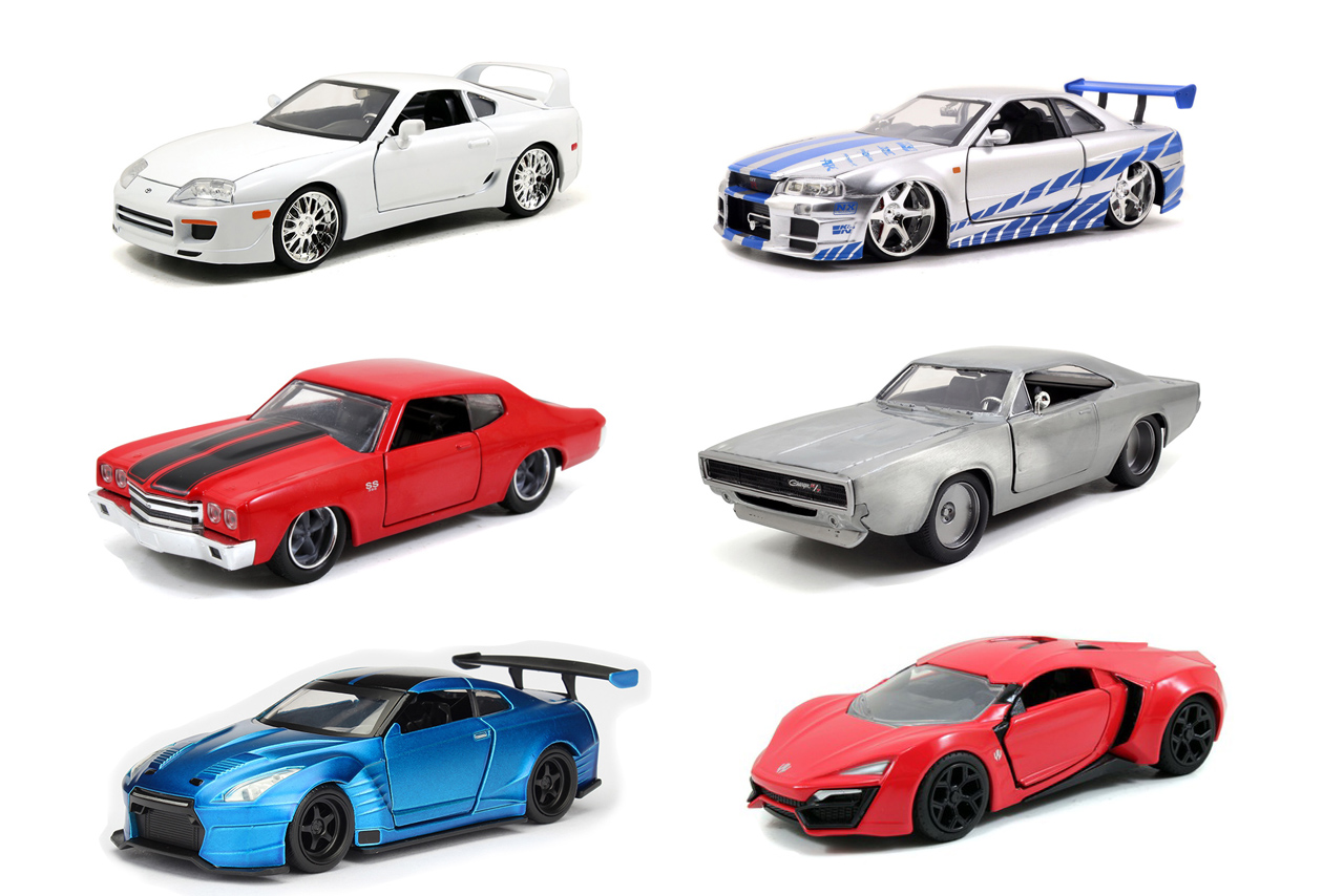 Jada Fast & Furious Diecast Wave 17 item 24037W17 - Set of Six 1/32 Scale Diecast Cars - Walmart